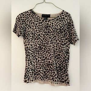 August silk leopard top. S